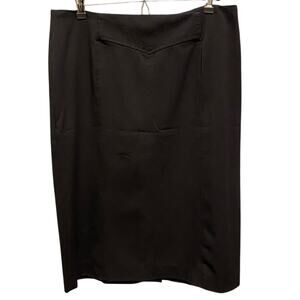 Grace Elements Knee Length Pencil Skirt US 10 Black Straight Office Career Work